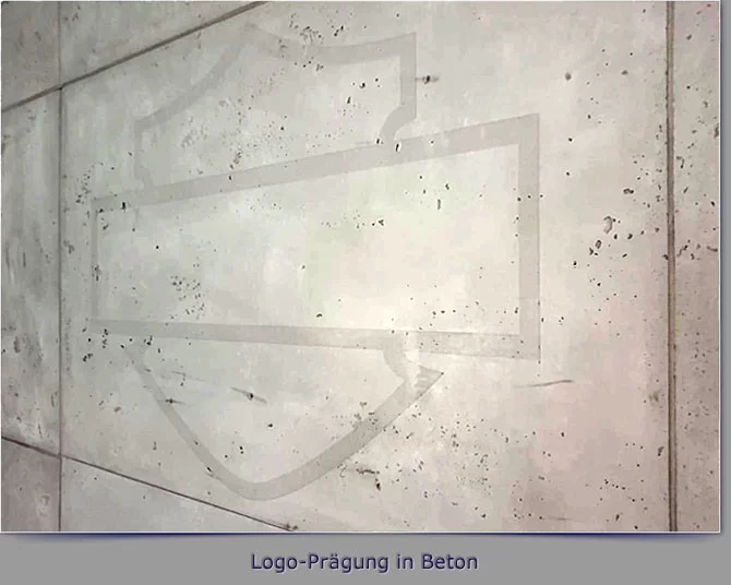 Logo-Prägung-Beton